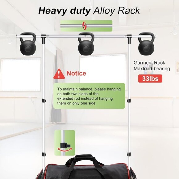 Jiang & Rong 28" Wheeled Dance Bag with Garment Rack - Picture 5 of 8